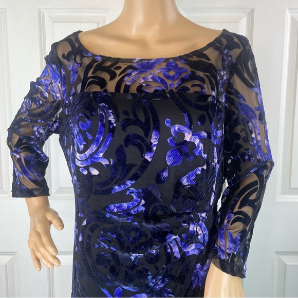 NWT Tahari Enchanting Midnight Floral Sheath Dress - Picture 4 of 17